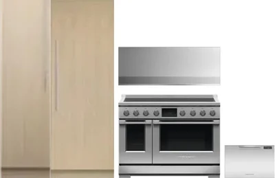 5 Piece Package Includes Refrigerator, Freezer, Range, Hood And Dishwasher